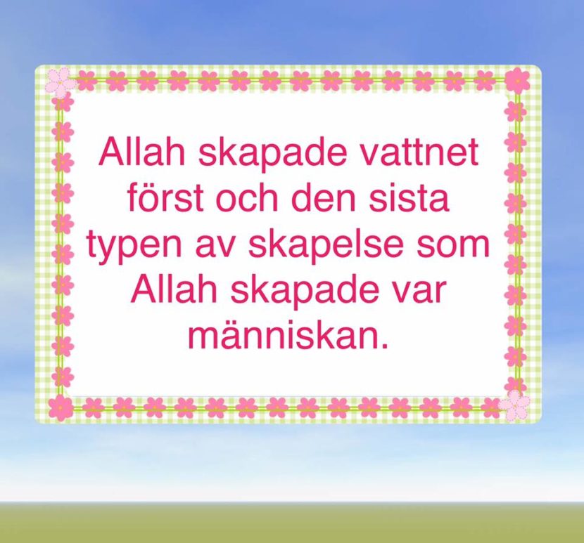 om skapelsen enligt islam